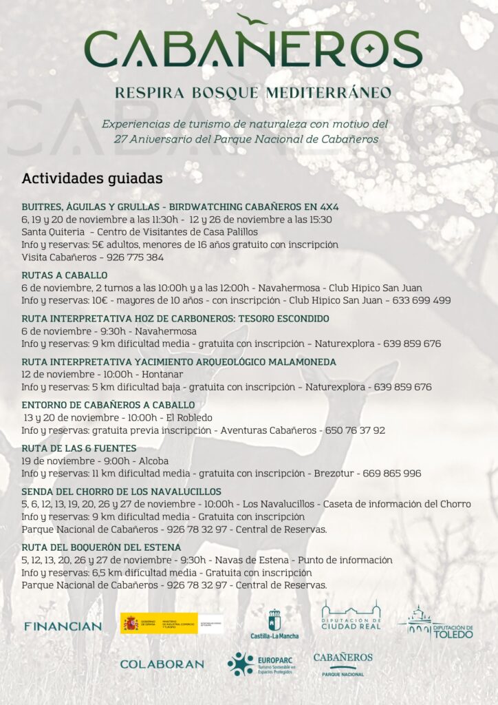 cabañeros actividades guiadas