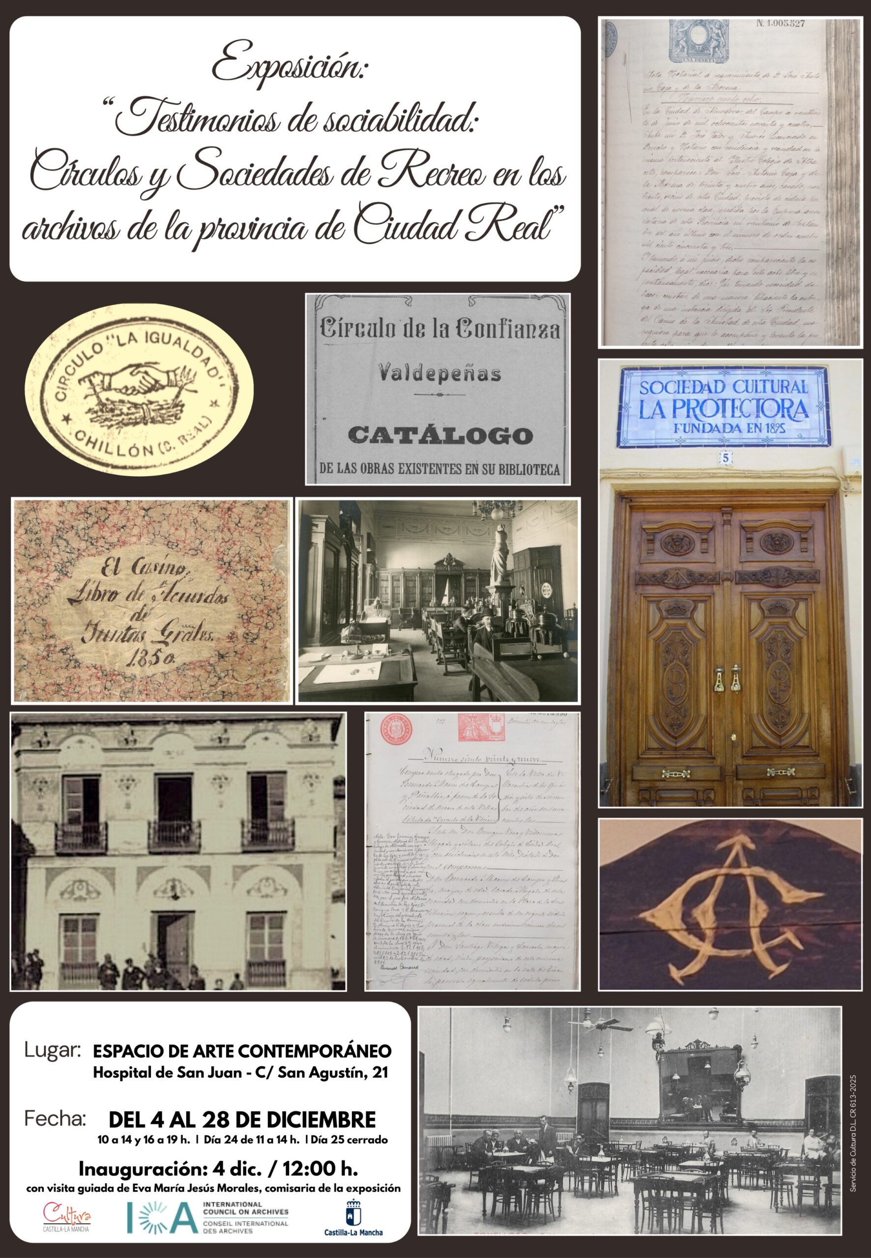 Exposición"Testimonios de sociabilidad:Circulos y Sociedades de Recreo en los archivos de la provincia de Ciudad Real